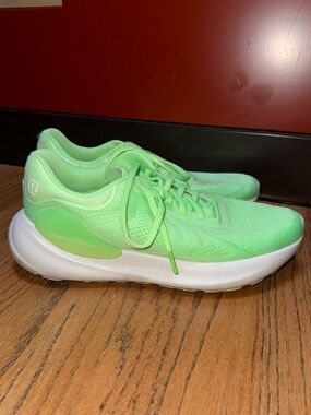 lululemon athletica Lime Green Knit Running Sneakers